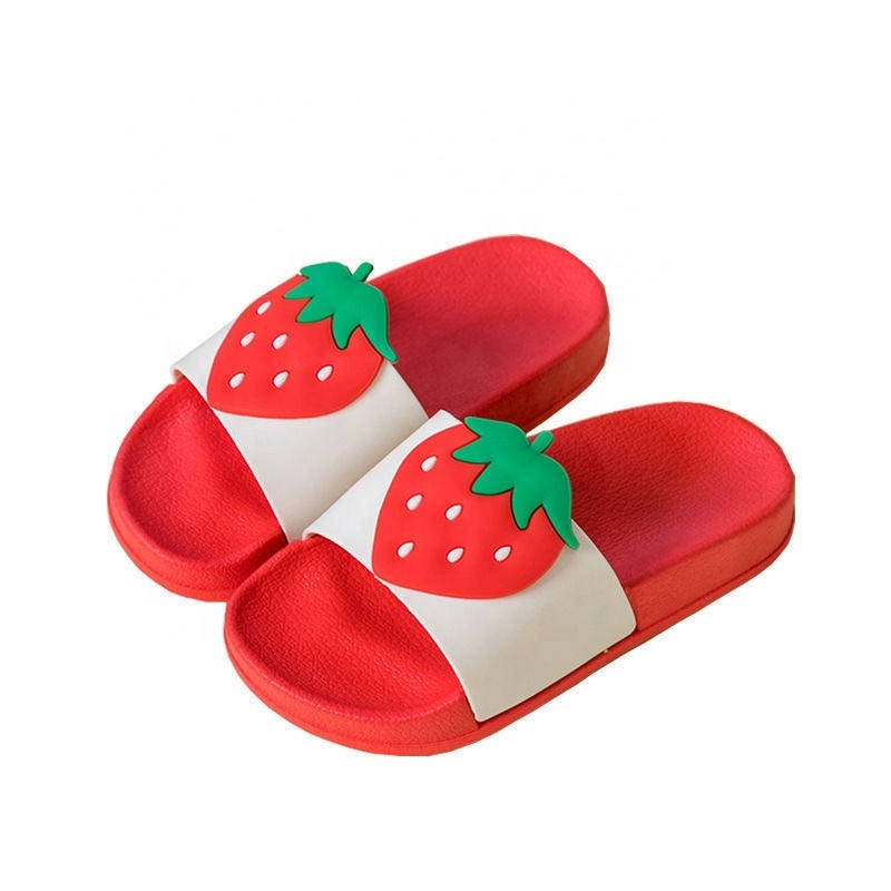 Summer Comfortable Kids Embossing Slippers Non-Slip PVC Plastic Bathroom Children Boys Girls Sandals Slippers Customized