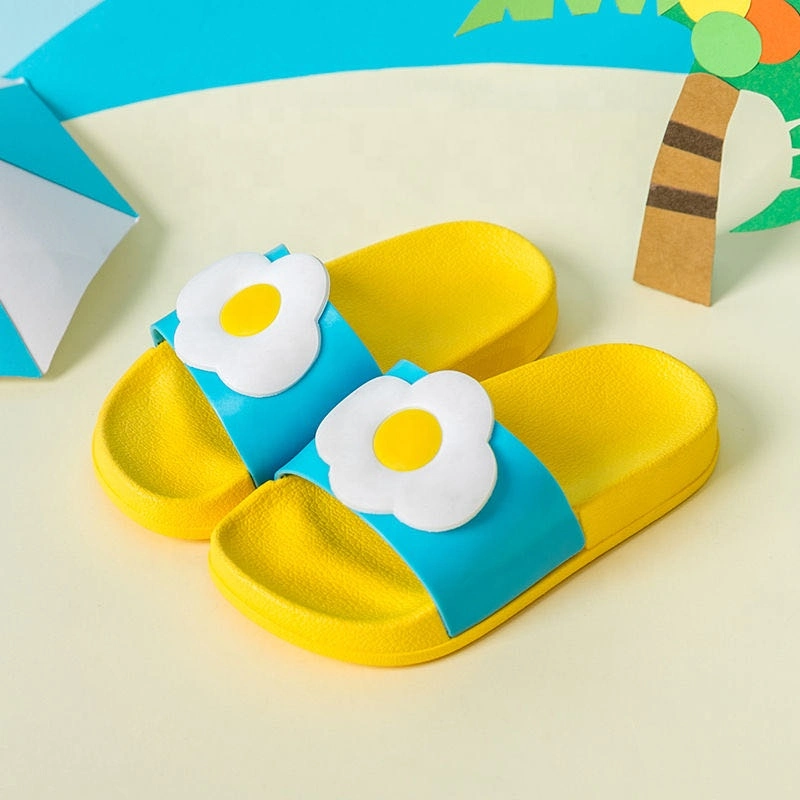 Summer Comfortable Kids Embossing Slippers Non-Slip PVC Plastic Bathroom Children Boys Girls Sandals Slippers Customized